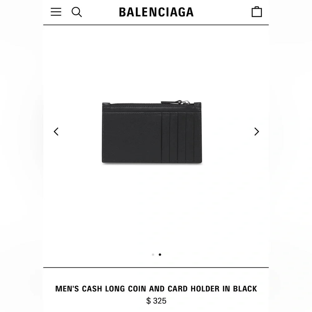 Balenciaga Men’s Long Coin and Card Holder (Like-New; Navy)